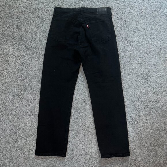 LEVI'S BIG E WEDGIE STRAIGHT HIGH WAIST JEANS IN TRUE BLACK DENIM -ECU - W30 L28 - Picture 4 of 11